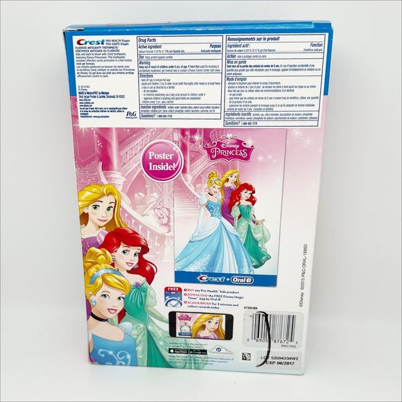 Crest & Oral-B Pro Health Stages Power Toothbrush Toothpaste Disney Princess - Picture 2 of 4